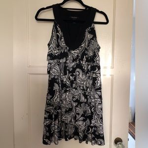 Black and white mini dress